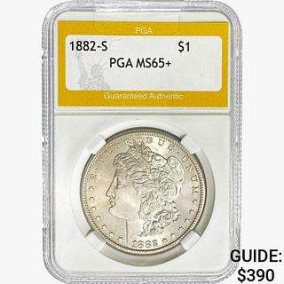1882-S Morgan Silver Dollar PGA MS65+ 