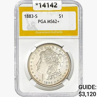 1883-S Morgan Silver Dollar PGA MS62+ 