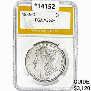 1886-O Morgan Silver Dollar PGA MS62+ 