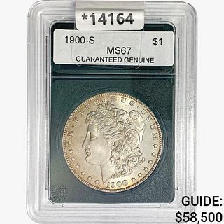 1900-S Morgan Silver Dollar GG MS67 