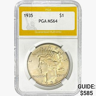 1935 Silver Peace Dollar PGA MS64 