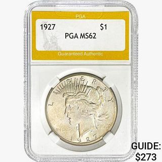 1927 Silver Peace Dollar PGA MS62 