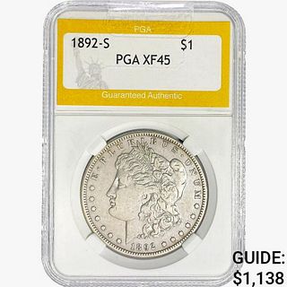 1892-S Morgan Silver Dollar PGA XF45 