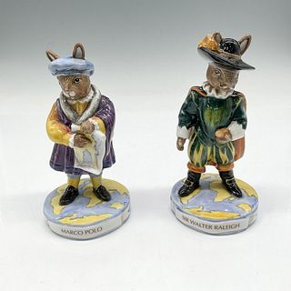 2pc Royal Doulton Bunnykins, Explorer Figurines DB414 + DB416