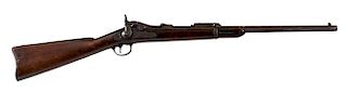 US Springfield model 1884 trapdoor single shot saddle ring carbine, 45-70 caliber, with a Buffingt