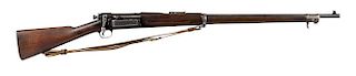 US Springfield model 1898 Krag bolt action rifle, 30-40 Krag caliber with leather sling and walnut