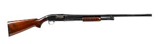 Winchester model 12, pump action shotgun, 16 gauge, made in 1948, with a 2 3/4'' chamber, modified