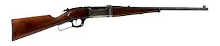 Savage model 99 lever action, take down rifle, 30-30 caliber, with walnut stocks, Lyman tang sight