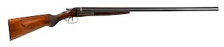 Hunter Arms Co., Fulton side by side double barrel shotgun, 12 gauge with a pistol grip stock and