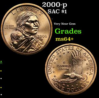 2000-p Sacagawea Dollar 1 Grades Choice+ Unc