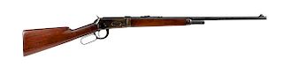 Winchester model 55 lever action, take down rifle, .32 WS caliber, made in 1927, with walnut stock