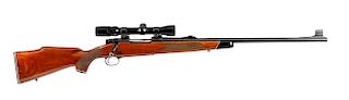 Winchester model 70 bolt action rifle, 25-06 caliber, made in 1979, with pistol grip, checkered wa