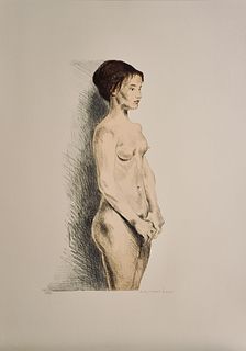 Raphael Soyer Nude Woman Color