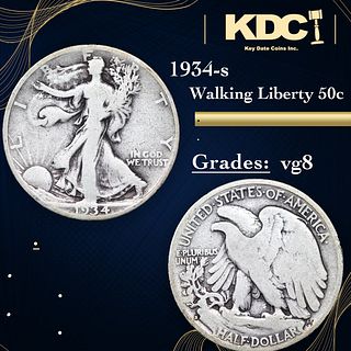 1934-s Walking Liberty Half Dollar 50c Grades vg, very good