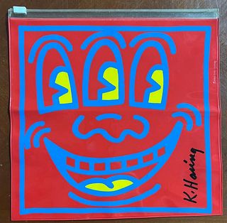 Keith Haring (1958-1990) Three Eyes, Toiletry bag plastic 