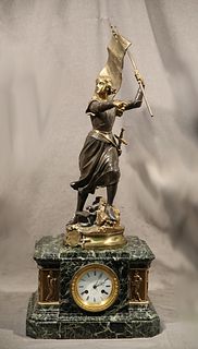 Joan of Arc figure Clock