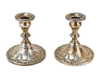 GORHAM WEIGHTED STERLING CANDLEHOLDERS