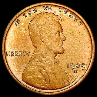 1909-S VDB Wheat Cent CLOSELY UNCIRCULATED