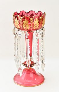 VICTORIAN CRANBERRY GLASS LUSTRE