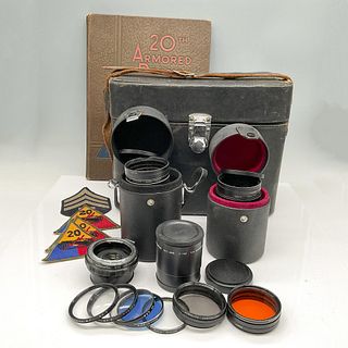 2pc Collectibles World War II Book + Camera Equipment