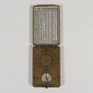 Ansonia Clock Co. Horizontal Pocket Sundial