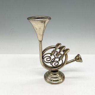 French Horn Metal Candle Holder