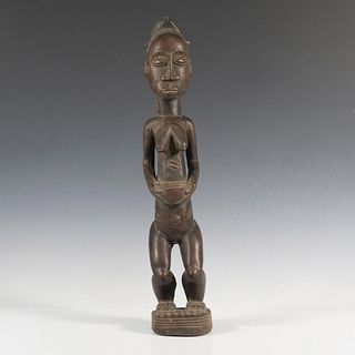 Mid-Century African Art Wood Female Tribal Figure