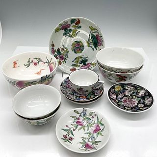 11pc Mixed Chinese Porcelain Dishes