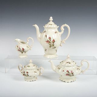 4pc Rosenthal Pompadour Moss Rose Tea and Coffee Service