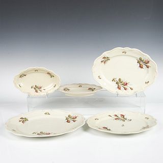 5pc Rosenthal Selb-Germany Pompadour Moss Rose Oval Platters