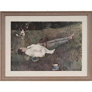 Print After Andrew Wyeth's The Berry Picker