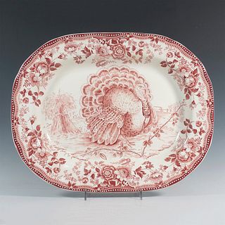 Royal Staffordshire Dinnerware, Red and White Turkey Platter