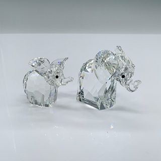 2pc Swarovski Crystal Figurines, Elephants