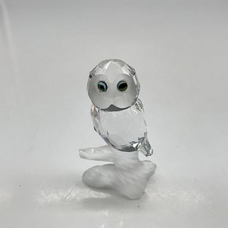 Swarovski Silver Crystal Figurine, Owl on Branch
