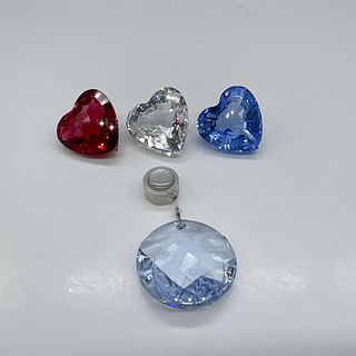 4pc Swarovski Crystal Paperweight and Ornament Grouping