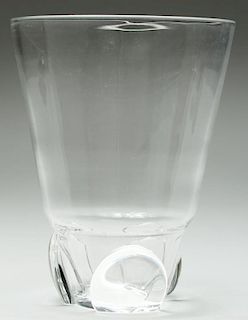 Steuben Colorless Crystal Wide-Mouth Vase