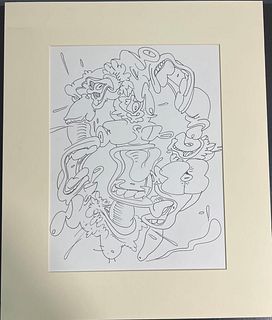 INK on Paper signed TOMAS ESSON (1963) CUBAN with COA from de artist. 