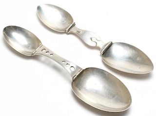 2 American Sterling Silver Folding Medicine Spoons