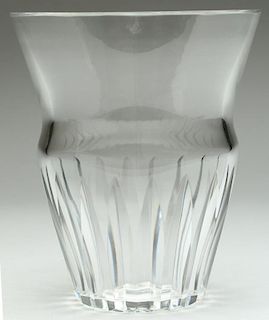 Baccarat Colorless Crystal Wide-Mouth Waisted Vase