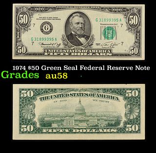1974 $50 Green Seal Federal Reserve Note Grades Choice AU/BU Slider