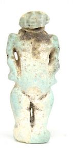 Ancient Egyptian Blue Faience Figural Amulet