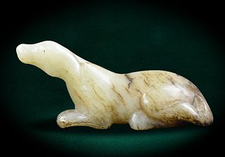 Chinese Jade Carved Dog ,Qing Dynasty