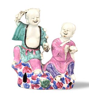 Chinese Famille Rose" Hehe" Figures,18th C.
