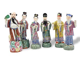 6 of Chinese Famille Rose Immortal Figures,ROC Pe.