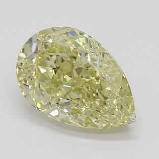 1.23 ct, Natural Fancy Yellow Even Color, VVS1, Pear cut Diamond (GIA Graded), Appraised Value: $15,900 