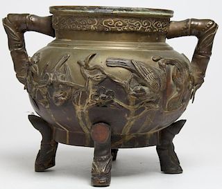 Gilded Bronze Aesthetic Movement Footed Vessel