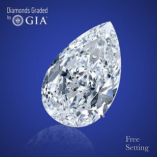 NO-RESERVE LOT: 1.50 ct, Pear cut GIA Graded Diamond. Appraised Value: $37,500 
