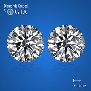 6.33 carat diamond pair, Round cut Diamonds GIA Graded 1) 3.15 ct, Color E, VS1 2) 3.18 ct, Color F, VS1. Appraised Value: $545,700 