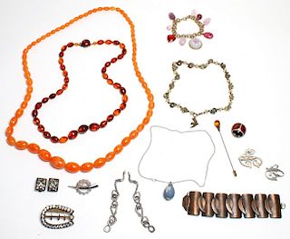 14 Assorted Costume Jewelry Articles incl. Rebajes