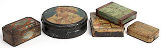 5 Antique Middle Eastern-Themed Tins